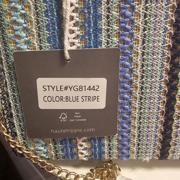 Haute hippie NEW purse wood and woven bamboo handle snap closure seen on tiktok - Picture 4 of 10